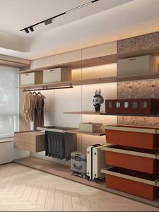 Armoire ouverte sur mesure de style moderne, vente en gros d'usine, villa haut de gamme, armoire combinée sur mesure pour chambre à coucher, <span class=keywords><strong>vestiaire</strong></span> - Product Image 3
