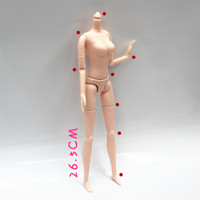 OEM/ODM Corps de poupée en plastique à l'échelle 1/6, 30 cm, corps de yoga, 26 articulations mobiles, peau blanche, poupée BJD nue, grande poitrine, figurine
