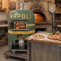 Four à pizza napolitaine industriel commercial pour pizzerias, décoré de mosaïque, grande capacité, haute température
