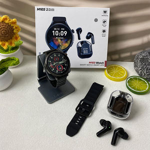 สมาร์ทวอทช์ <span class=keywords><strong>M103</strong></span> สำหรับผู้ชายและผู้หญิง สีทอง สายรัดข้อมือแบบสปอร์ต พร้อมหูฟังในตัว ฟังก์ชั่นรับสาย โทรออกได้ มาตรฐานกันน้ำ IP67 นาฬิกาอัจฉริยะ รุ่น <span class=keywords><strong>M103</strong></span> - Product Image 6
