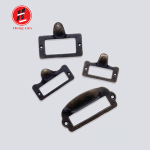 Hong Zun Retro <b>Drawer</b> Handles Zinc Alloy Rectangle Surface Mounted Traditional Furniture Hardware - Product Image 1