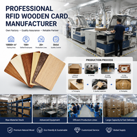 Cartes de visite en bois personnalisées avec logo, bande magnétique et impression RFID NFC pour cartes-clés d'hôtel RFID