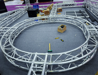 Torre de Soporte de Suelo Reforzada con Estructura de Aluminio y Bloque de Encaje, Base de Estructura con Capacidad de Carga de 1000 kg, Diseño Modular para Escenarios