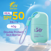Crème solaire personnalisée, sportive, imperméable, blanchissante, SPF50 PA++++, design triangulaire portable avec cordon pour les voyages en plein air