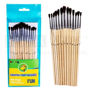 Vente en gros, brosse à cheveux économique, ensemble de pinceaux d'artiste, fournitures d'art, manche en <span class=keywords><strong>bois</strong></span> pour aquarelle, peintures à l'huile et acryliques - Product Image 2