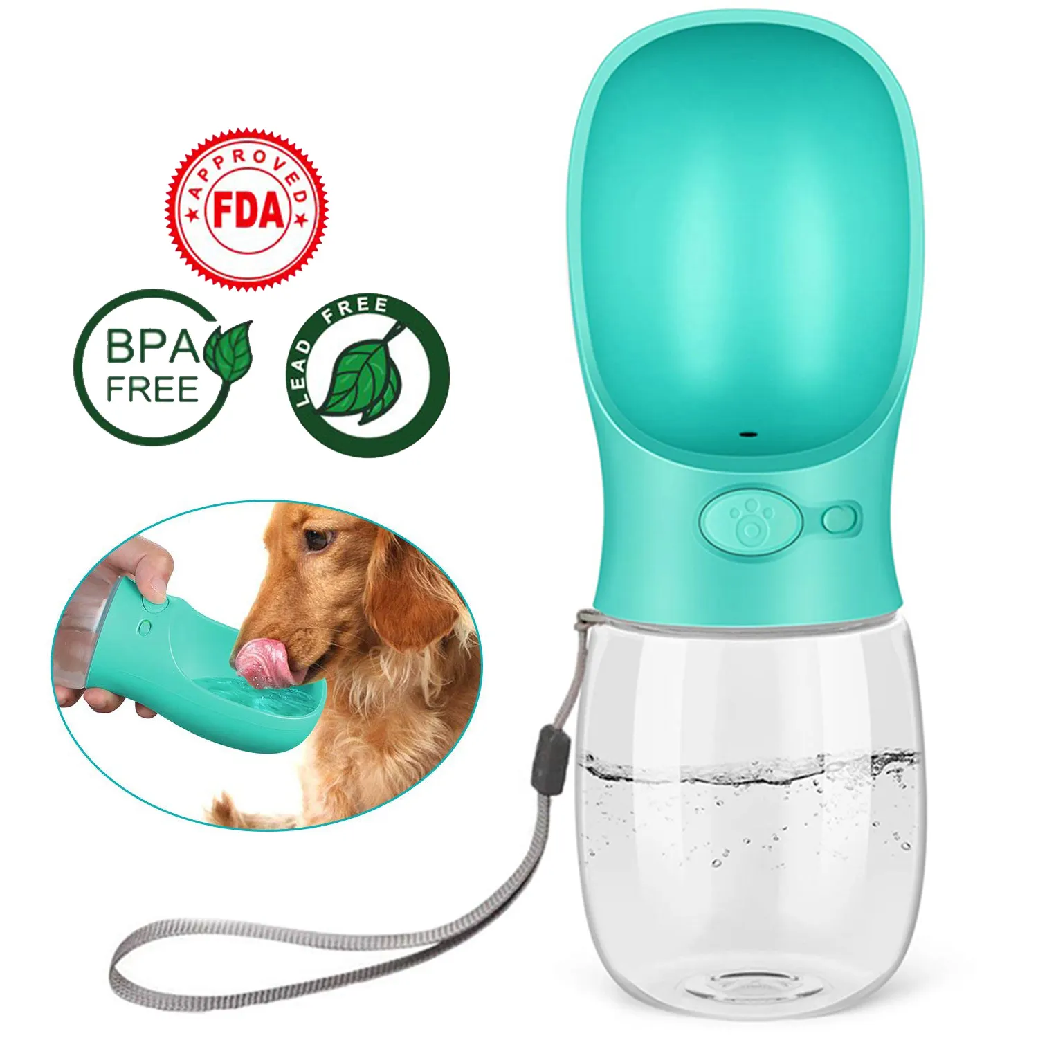 OEM Travel Walking Pet Drinking Fountain Portable Dog Cat Drink Water Bottle
