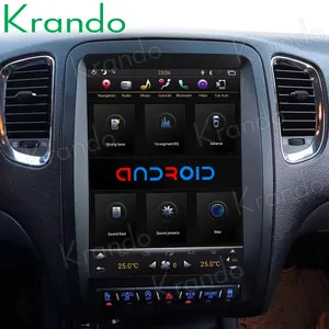 Krando 12.1 इंच एंड्रॉयड कार स्टीरियो रिसीवर टेस्ला शैली टच स्क्रीन के लिए Dodge Durango 2012-2018 वायरलेस Carplay मल्टीमीडिया