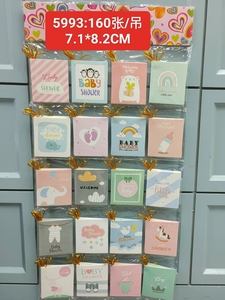 120 160 Buah Kartu Ucapan Bayi Baru Lahir Laki-laki Perempuan untuk 100 Hari, Ulang Tahun Pertama, dan Pembaptisan - Product Image 2
