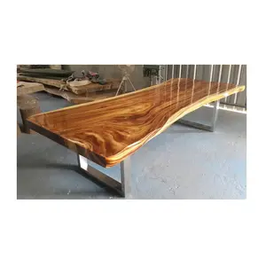 French country furniture industrial style rustic recycled table rustic natural wood dining table from Viet Nam Pine Acacia Oak