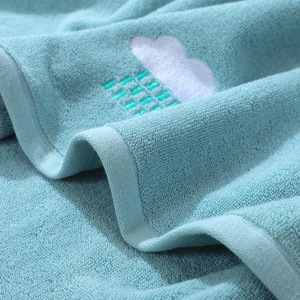 เจียนมู่ ชิงเยว่ผ้าเช็ดตัวผ้าฝ้ายแท้ 140x70 ซม. ลายปักลายสภาพอากาศ นุ่ม ซึมซับได้ดี สำหรับใช้ในบ้านคู่รัก - Product Image 3