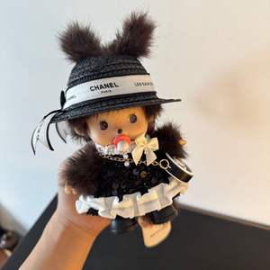 Vente en gros Nouveau style Deuxième génération 15cm Peluche singe Mengqiqi Munchi Porte-clés en peluche de haute qualité - Product Image 4