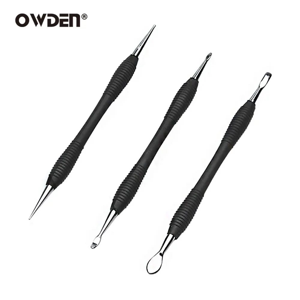OWDEN 3PCS Leather Craft Modeling Tools Carving Modeling Tools Kit Diy Leather Working Tools