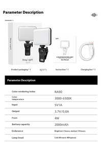 <span class=keywords><strong>Lampe</strong></span> à selfie <span class=keywords><strong>de</strong></span> <span class=keywords><strong>poche</strong></span> à led pour IPad, téléphone portable, ordinateur portable, lumière vidéo <span class=keywords><strong>de</strong></span> remplissage avec clip avant arrière ajusté à 3 modes d'éclairage - Product Image 3