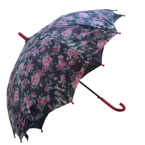 Paraguas de lluvia de doble capa para niños, sombrilla rosa de colores superpuesta, con estampado completo, moda de América del Sur