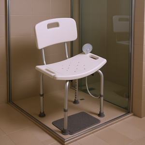 Chaise de bain à hauteur réglable, capacité de 350 lb, tabouret de douche antidérapant avec dossier pour personnes âgées et handicapées, équipement de sécurité pour salle de bain - Product Image 2