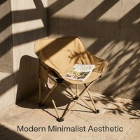 Accoudoir de pêche pliable confortable et peu encombrant avec poche latérale, en tissu Oxford, portable, couleur kaki sable, avec structure en acier carbone, écologique