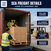 Fret maritime DDP de Chine vers l'Allemagne, le Royaume-Uni, les États-Unis, l'Australie, le Canada, LCL Express, transitaire, 13-35 jours de transit, assurance.