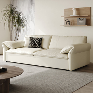 Sofá Cama Convertible Extensible Reclinable con Almacenamiento |   Sofá Cama Extraíble de Cuero Sintético para Apartamentos Pequeños, Multifuncional para Sala de Estar - Product Image 5