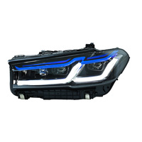 Ensemble de phares LED laser pour Série 5 G30/G38 2018-2023, style M5 Competition, avec feux de jour bleus (DRL) 55W, Plug-and-Play