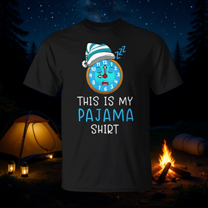 Questa è la mia maglietta da pigiama con design a forma di orologio per la notte, maglietta per dormire - Product Image 2