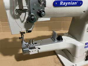 Máy may công nghiệp một trống tự động cấp liệu Raynian-335PF. Máy may da, giày dép và túi xách. Khâu đi bộ. - Product Image 4