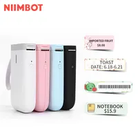 Niimbot أبيض وأسود الباركود زجاجة محمولة البسيطة الحرارية الطباعة طابعة ملصقات للمنزل باستخدام