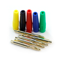 Connecteur audio mâle banane plaqué or 2,0 mm 10A à connexion par soudure, fourni directement par l'usine, pour applications PCB