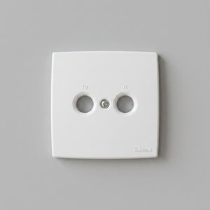 Pannello di finitura con 2 connettori TV-R (5441) - Bianco ABS - Product Image 2