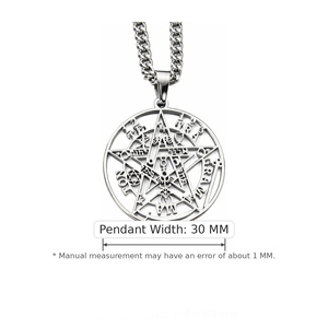 Collana con Medaglia dei Sette Arcangeli in Acciaio Inossidabile, Pendente Sigillo <span class=keywords><strong>di</strong></span> <span class=keywords><strong>Salomone</strong></span>, Amuleto <span class=keywords><strong>di</strong></span> Protezione, Regalo per Uomini e Donne - Product Image 4