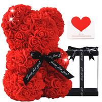 Ourson en peluche géant pour remise de diplôme, 40cm, fausses fleurs, pour la fête des mères, pour saint-valentin, personnalisé, vente en gros