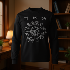 T-shirt à manches longues Astrologie Soleil Bélier Lune Lion Taureau - Product Image 3