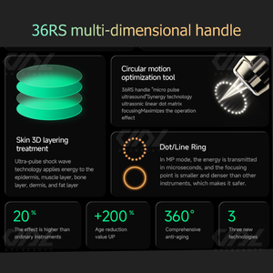 Dispositivo 3 in 1 EMS RF <span class=keywords><strong>Hifu</strong></span> Liposonics 360 Max 25D, Ultrasuoni Focalizzati ad Alta Intensità per Rassodamento della Pelle, Anti-Invecchiamento, Scrubber Cutaneo - Product Image 5