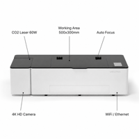 Découpeuse laser CO2 60W pour lettres en acrylique transparent, enseignes, présentoirs, bois, cuir, artisanat et fabrication de produits personnalisés pour les ateliers de signalétique