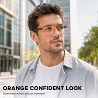 Osicare – Montures de lunettes de vue en gros, marque de luxe, couleur rouge personnalisée, design élégant, optique Ic, lunettes métalliques