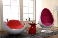Chaise pivotante en velours, haut-parleur en fibre de verre, Chaise de salon, Design coquille ovale, canapé avec son stéréo, vente en gros