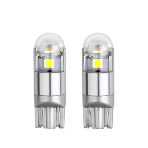 T10 Socket W5W 194 168 3 SMD 3030 Chip LEDレンズCar Interior Light DC 12V White Auto Led License Plate Lamp Dome Bulb