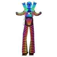 RICHSHINING Costume de danseur lumineux à LED personnalisé en couleur pleine, vêtements de performance, costume de robot lumineux à LED, bar, fête, scène, danse