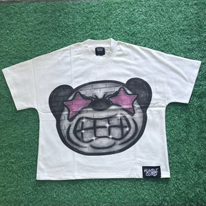 เสื้อยืดคอตตอนคุณภาพสูง 300 GSM หนักพิเศษสำหรับผู้ชาย ผ้าฝ้าย 100% ทรงหลวมไหล่ตก ตัดเย็บทรงครอป แขนสั้น สีพื้น - Product Image 3