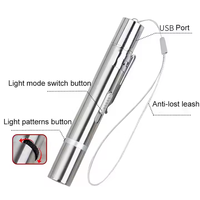 Torcia LED con Ricarica USB, Luce UV, Puntatore Laser Interattivo per Animali Domestici, Penna Laser per Gatti con Funzione Sostenibile per Gioco Felino