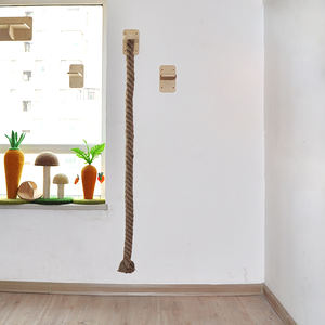 7 jours de plomb mural gain de place 2 niveaux de saut rectangulaires <span class=keywords><strong>arbre</strong></span> à <span class=keywords><strong>chat</strong></span> en contreplaqué de style scandinave avec corde de jute de 2 m * 5 <span class=keywords><strong>cm</strong></span> - Product Image 5