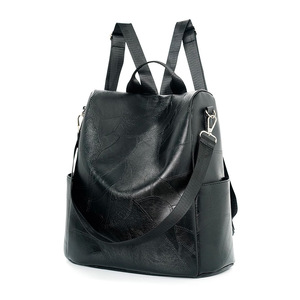 Custom Anti-Theft Fashion <b>Waterproof</b> PU <b>Backpack</b> with Zipper Closure for Women Girls <b>School</b> Outdoor Travel 20-35L Capacity - Product Image 3