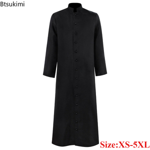 Costume de Prêtre Médiéval Catholique, <span class=keywords><strong>Soutane</strong></span> Religieuse Romaine, Robe de Pape, Pasteur, Prêtre, Robe de Messe Missionnaire, <span class=keywords><strong>Soutane</strong></span> de Clergé - Product Image 1