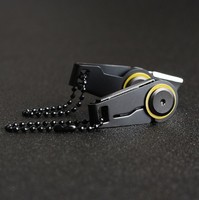 Couteau miniature créatif DIHAO avec fermeture éclair, outil de survie portable pour l'extérieur, outil d'urgence pliable en acier inoxydable, porte-clés EDC