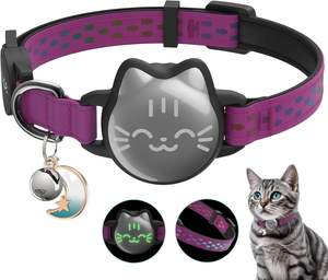 Kingtale Pet Suppliers Wasserdichtes Airtag <span class=keywords><strong>Cat</strong></span> <span class=keywords><strong>Collar</strong></span> Breakaway mit leuchtendem reflektieren dem Muster Leichtes Kätzchen halsband - Product Image 6