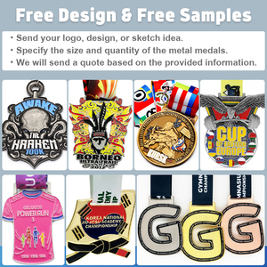 Custom Design Metall gestempelt Club Antik Kupfer religiös plattiert Old Sport Award Medaille mit gravierten Logo-Band