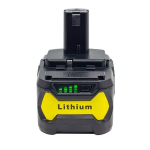 Baterai isi ulang Li-Ion 18V 5,0ah untuk ryobi Satu + alat listrik tanpa kabel BPL1820 P108 P109 P106 P105 P104 P103 RB18L50 RB18L40