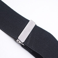 Bretelles élastiques robustes pour hommes, couleur unie, 5 cm de large, réglables avec 4 clips en X, vente en gros