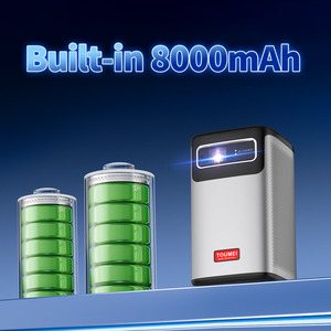 Projetor Mini Smart 4K Pronto para Uso Externo com Android 9, Bateria Recarregável de 8000mAh Integrada, Foco Automático, 3D, Portátil para Home Theater - Product Image 4