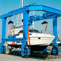 Chariot mobile autopropulsé à pneus en caoutchouc de 20 tonnes pour le levage de yachts, palan mobile pour bateaux, pour la manutention de bateaux en marina et en bord de mer