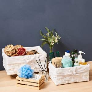 ตะกร้าเชือกทำด้วยมือ3ชิ้นกล่องเก็บชุดกล่องเก็บของสี่เหลี่ยมสำหรับเด็กของขวัญตกแต่งตู้เสื้อผ้าของเด็กทารก - Product Image 4